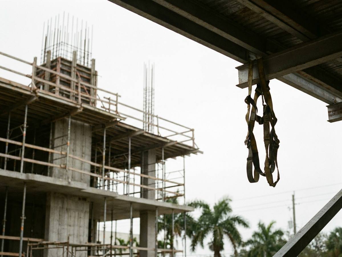 Una obra de construcción en una ciudad de Florida