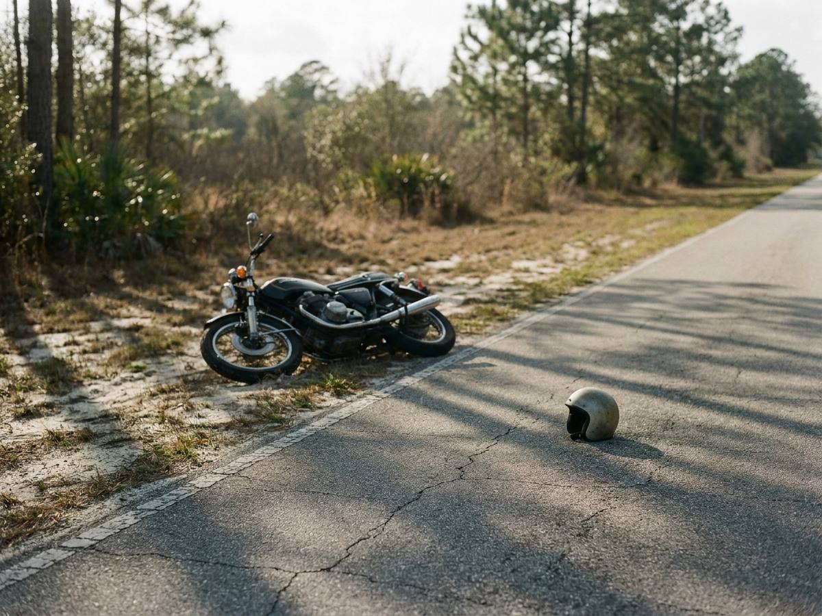 Una motocicleta en una carretera de Florida